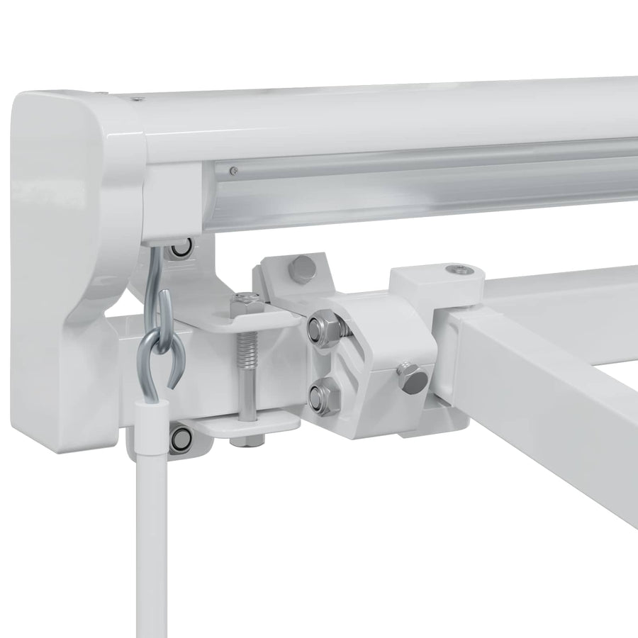 Handmatige Luifel Frame Verstelbaar Wit 5 × 3,5 m Staal