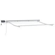 Luifelhouder 3,5 x 2 m aluminium wit met led