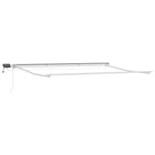 Manual Awning with LEDs, Aluminum, 4 × 3.5 m