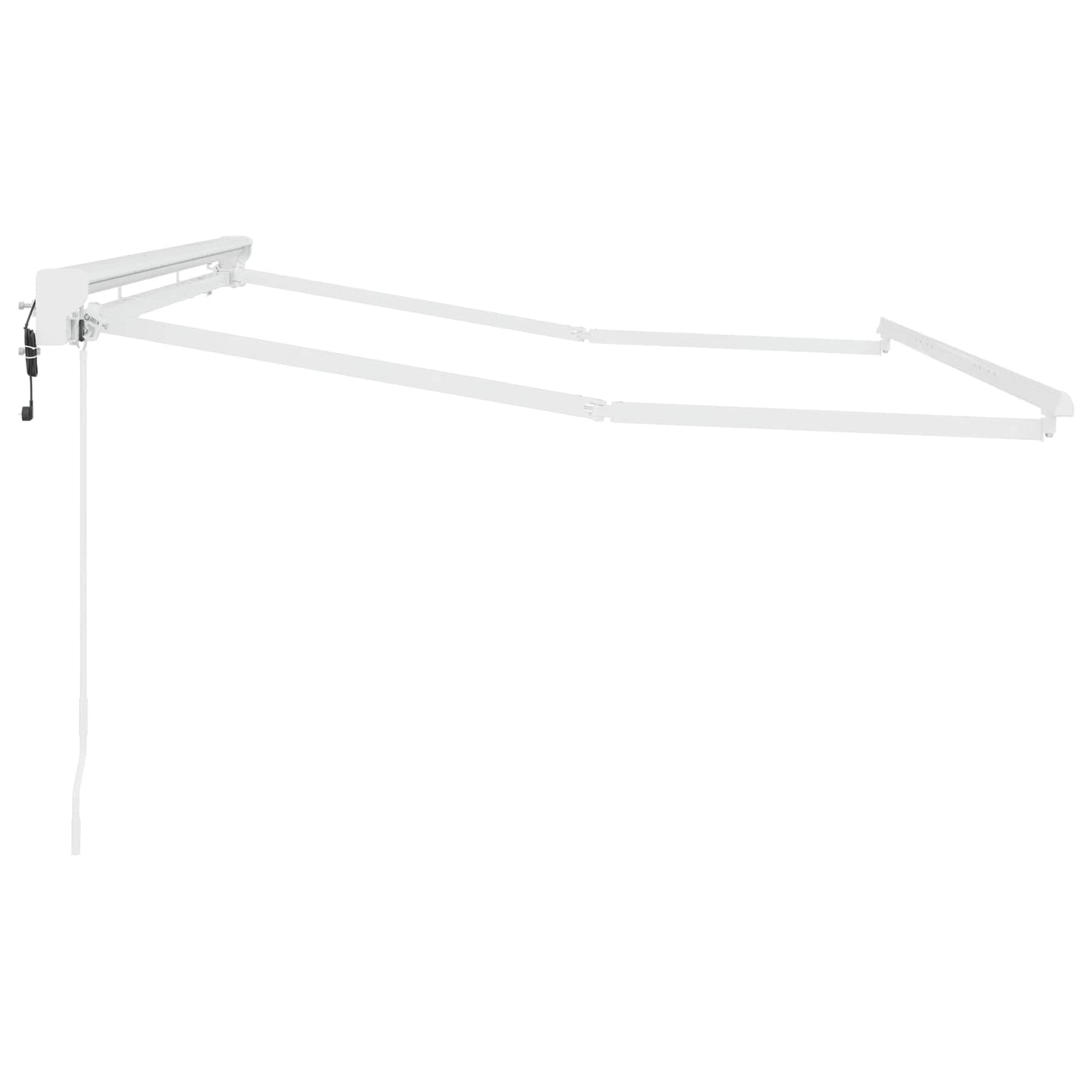 Elektrisch uitschuifbaar zonnescherm frame Wit 3 x 2,5 m Staal