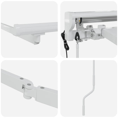 Elektrisch uitschuifbaar zonnescherm frame Wit 4,5 × 3,5 m