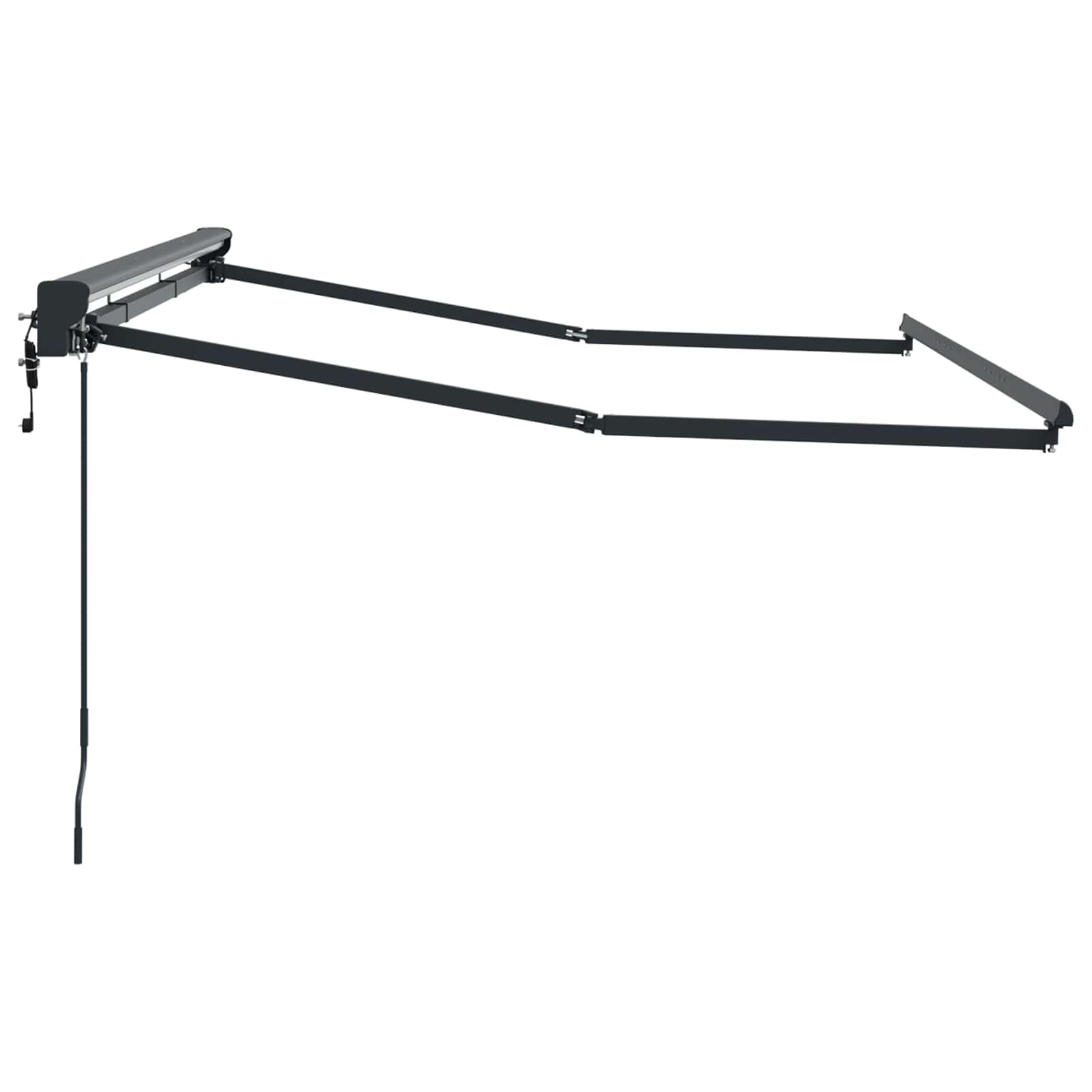 Elektrisch uitschuifbaar zonnescherm frame Antraciet 3,5 x 2 m