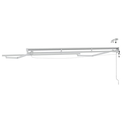 Elektrisch Zonnescherm Frame met LED's Wit 2,5 x 2 m Aluminium