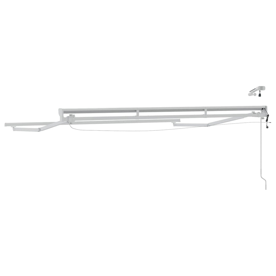 Elektrisch Zonnescherm Frame met LED's Wit 3 x 2 m Aluminium