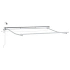 Electric Awning Frame with LEDs White 3.5 x 2 m Aluminium