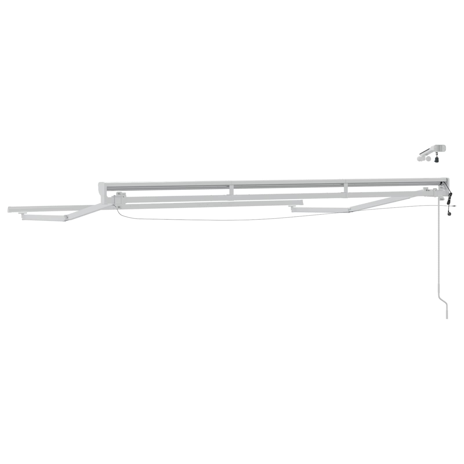 Elektrisch Zonnescherm Frame met LED's Wit 3,5 x 2,5 m