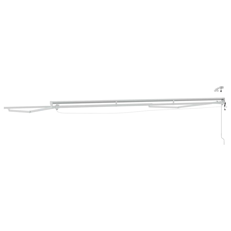 Elektrisch Zonnescherm Frame met LED's Wit 4,5 × 3,5 m