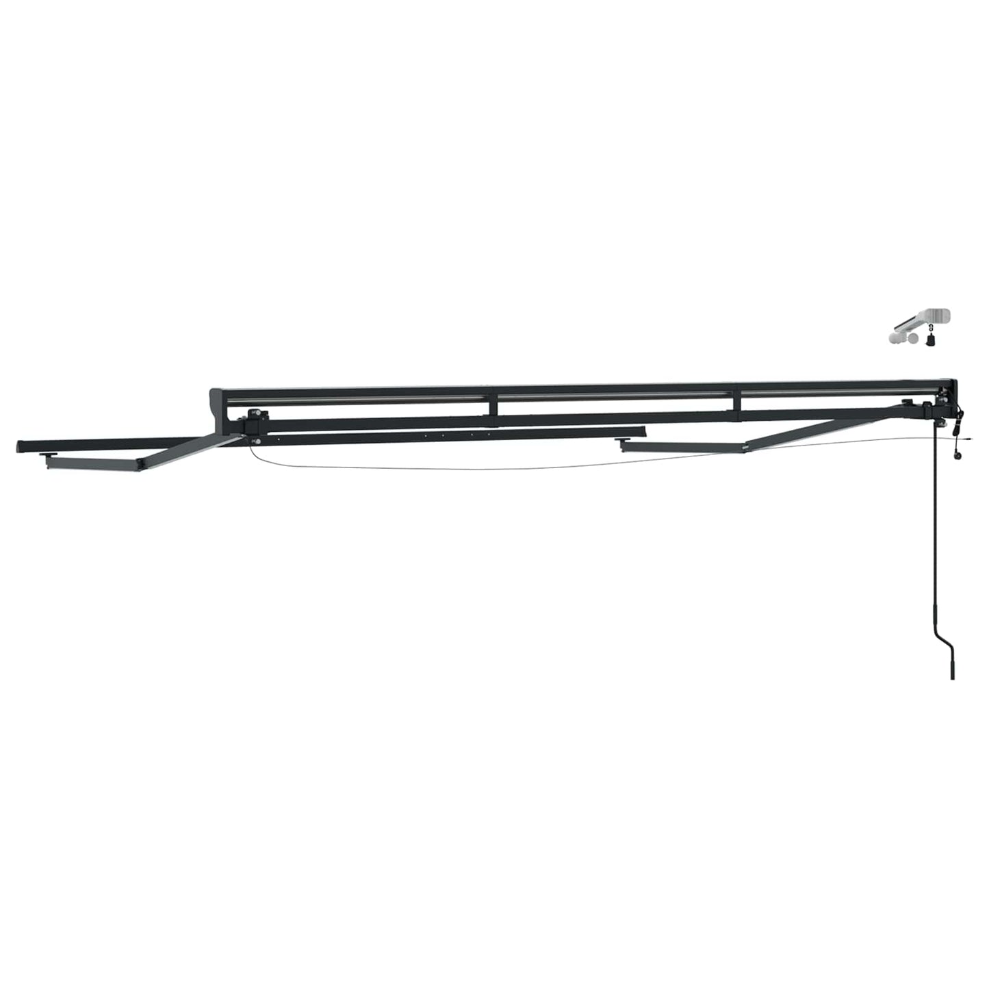 Elektrisch Zonnescherm Frame met LED's Antraciet 2,5 x 2 m