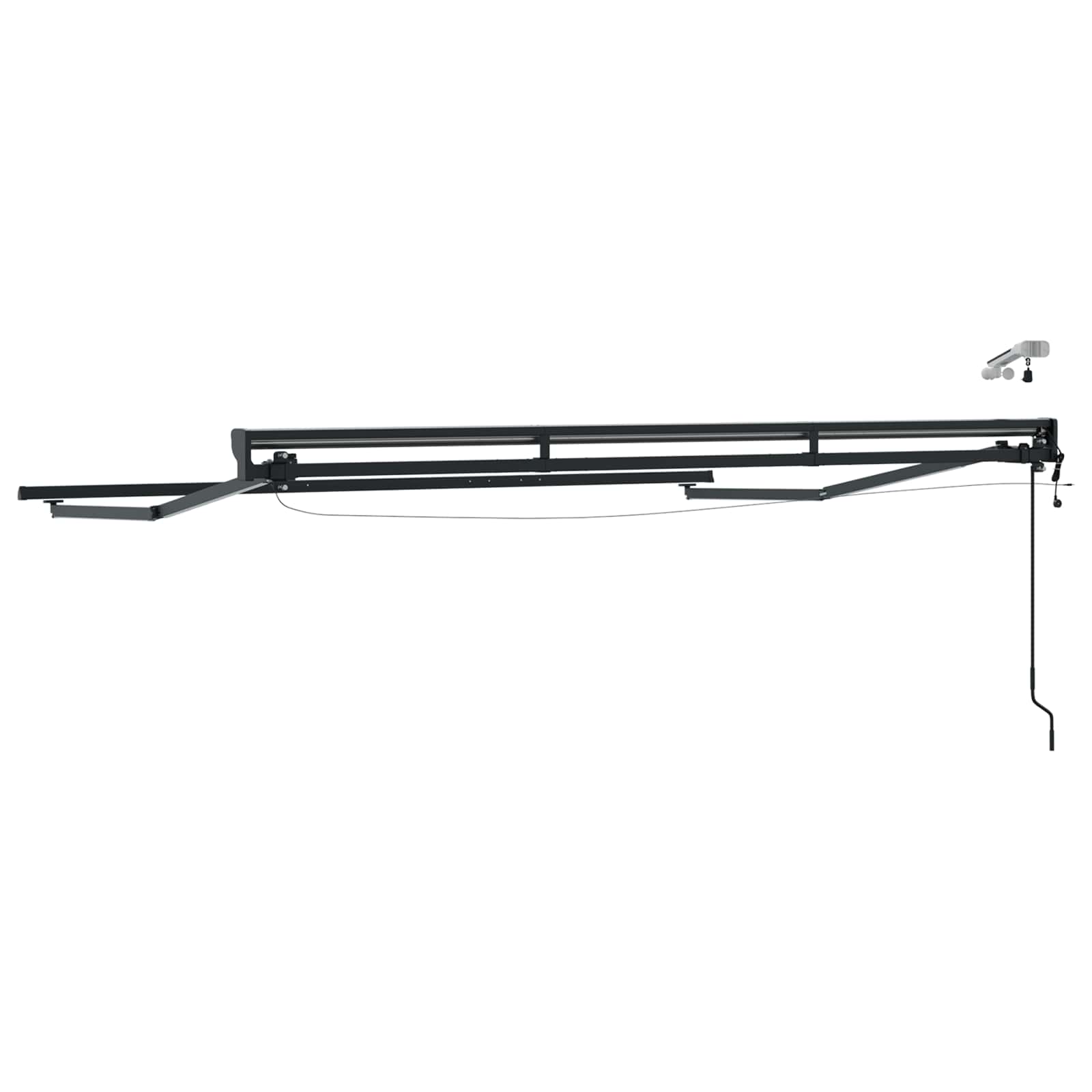 Elektrisch Zonnescherm Frame met LED's Antraciet 2,5 x 2 m