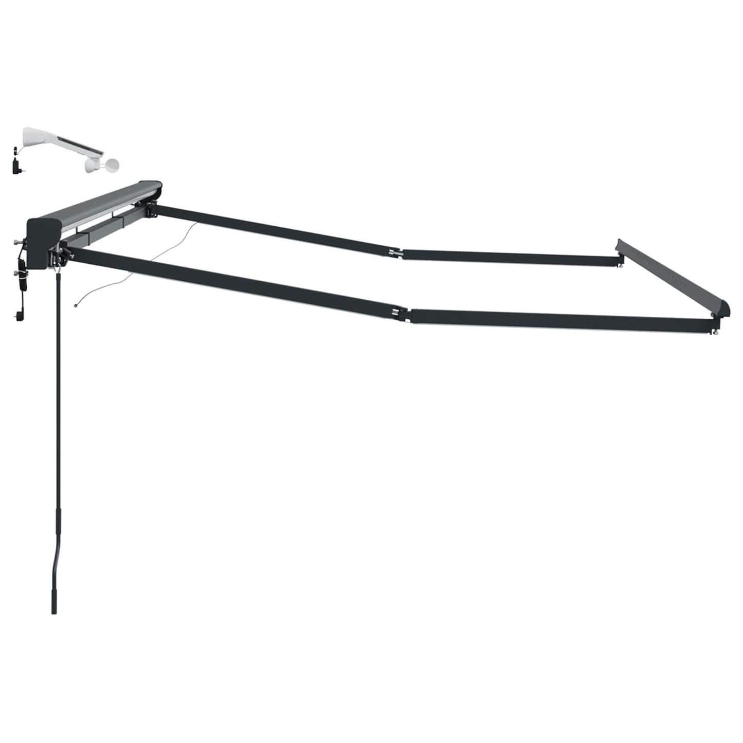 Elektrisch Zonnescherm Frame met LED's Antraciet 2,5 x 2 m