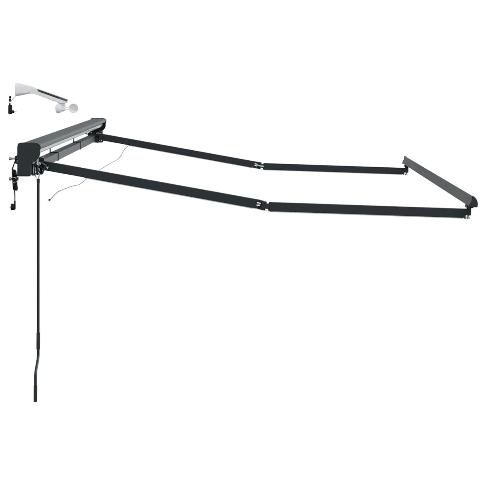 Elektrisch Zonnescherm Frame met LED's Antraciet 2,5 x 2 m