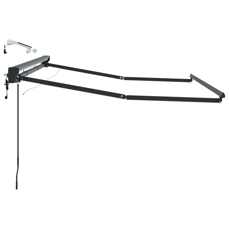 Elektrisch Zonnescherm Frame met LED's Antraciet 3 x 2,5 m