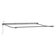 Elektrisch zonnescherm frame 4x3 m antraciet met LED
