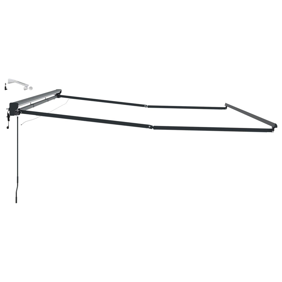 Elektrisch Zonnescherm Frame met LED's Antraciet 4,5 × 3 m