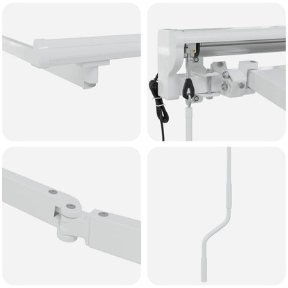 Elektrisch uitschuifbaar zonnescherm frame Wit 3 x 2,5 m Staal