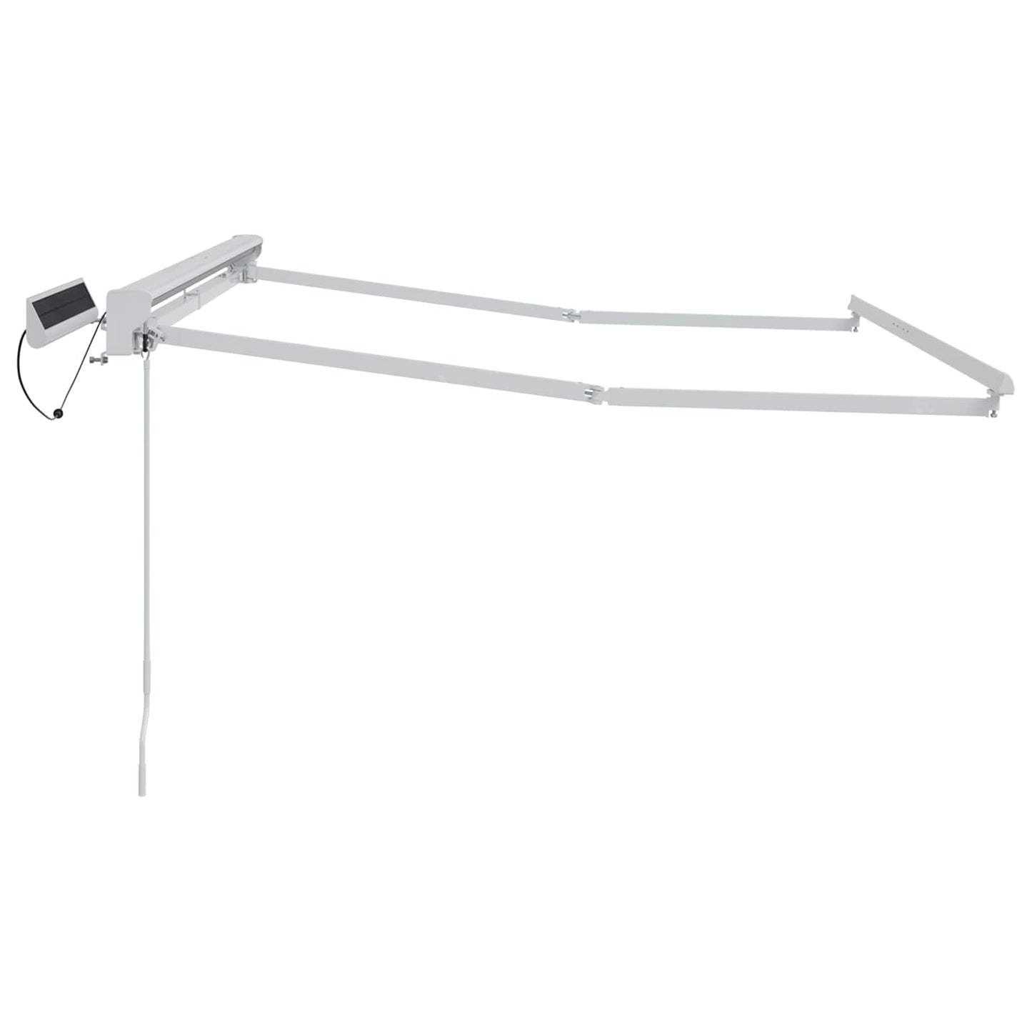 Elektrisch uitschuifbaar zonnescherm frame Wit 3 x 2,5 m Staal
