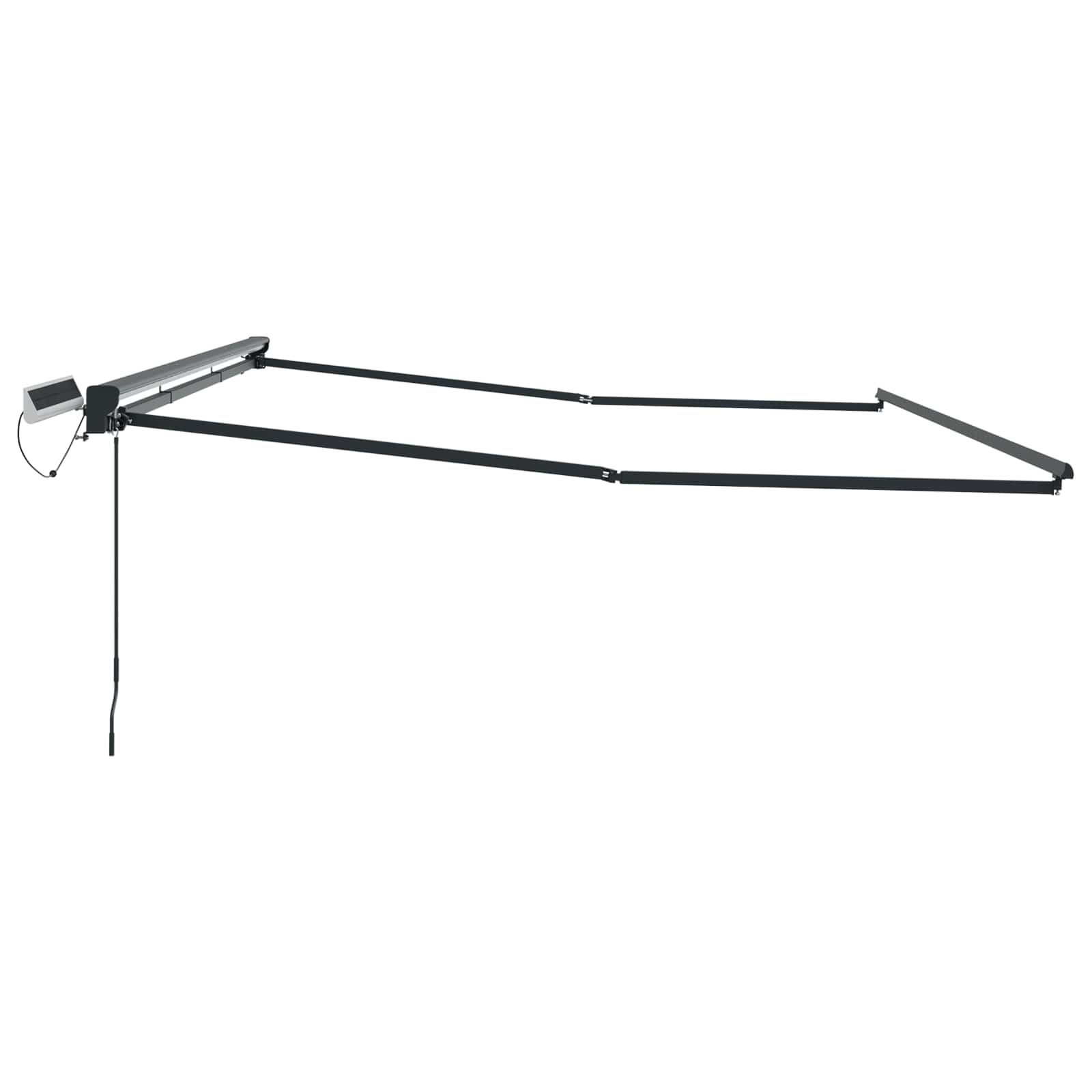 Elektrisch uitschuifbaar zonnescherm frame Antraciet 4 × 3 m