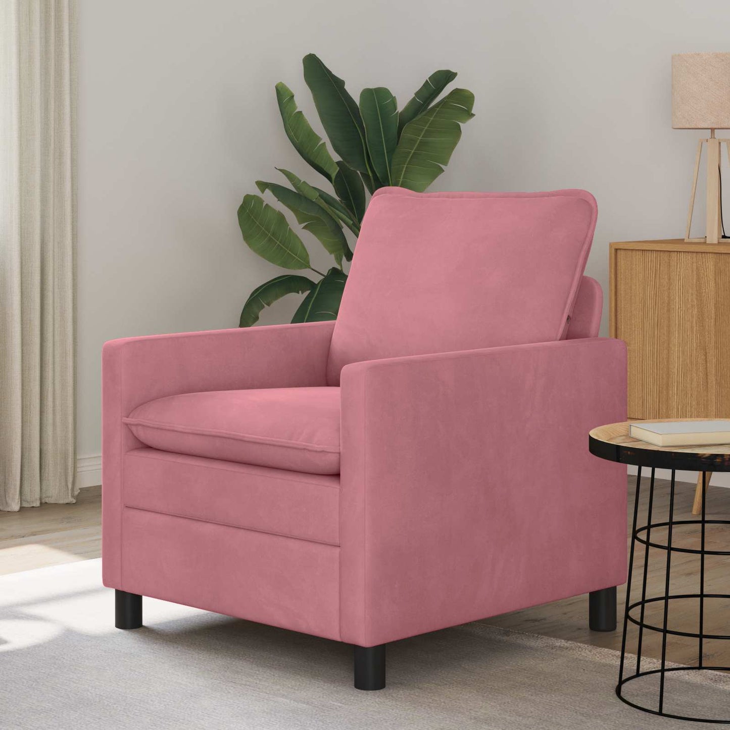 Bank Roze 76 x 81 x 87,5 cm Fluweel