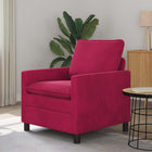 Bank wijnrood 76x81x87,5 cm fluweel