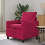 Bank wijnrood 76x81x87,5 cm fluweel