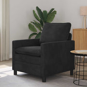 Bank zwart 76x81x87,5 cm fluweel