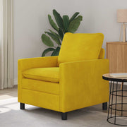 Bank 76x81x87,5 cm geel fluweel