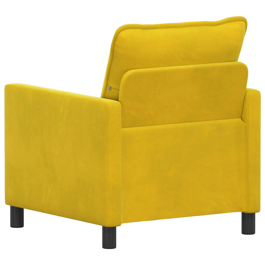 Bank Geel 76 x 81 x 87,5 cm Fluweel