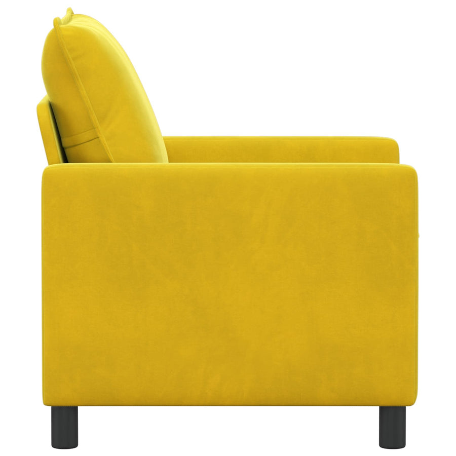 Bank Geel 76 x 81 x 87,5 cm Fluweel