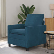 Bank blauw 76x81x87,5 cm fluweel
