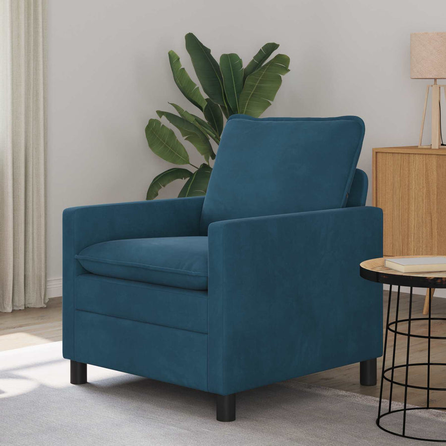 Bank Blauw 76 x 81 x 87,5 cm Fluweel