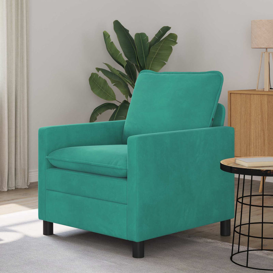 Bank Turquoise 76 x 81 x 87,5 cm Fluweel