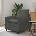 Sofa Dark Grey 76 x 81 x 87.5 cm Fabric