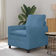 Bank blauw 76x81x87,5 cm stof