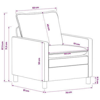 Bank Beige 76 x 81 x 87,5 cm Polyester