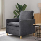 Bank donkergrijs polyester 76x81x87,5 cm