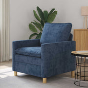 Bank blauw 76x81x87,5 cm polyester