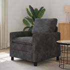Sofa Dark Grey 76 x 81 x 87.5 cm Polyester