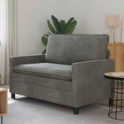 Sofa Dark Grey 126 x 81 x 87.5 cm Velvet