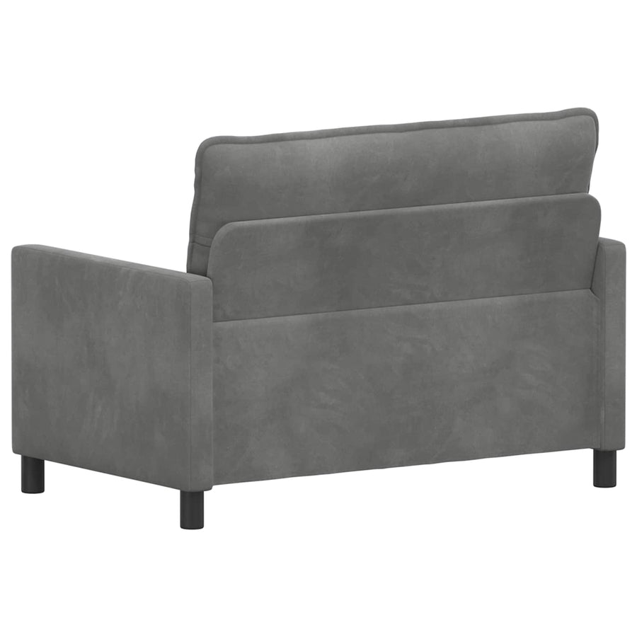 Bank Donkergrijs 126 x 81 x 87,5 cm Fluweel