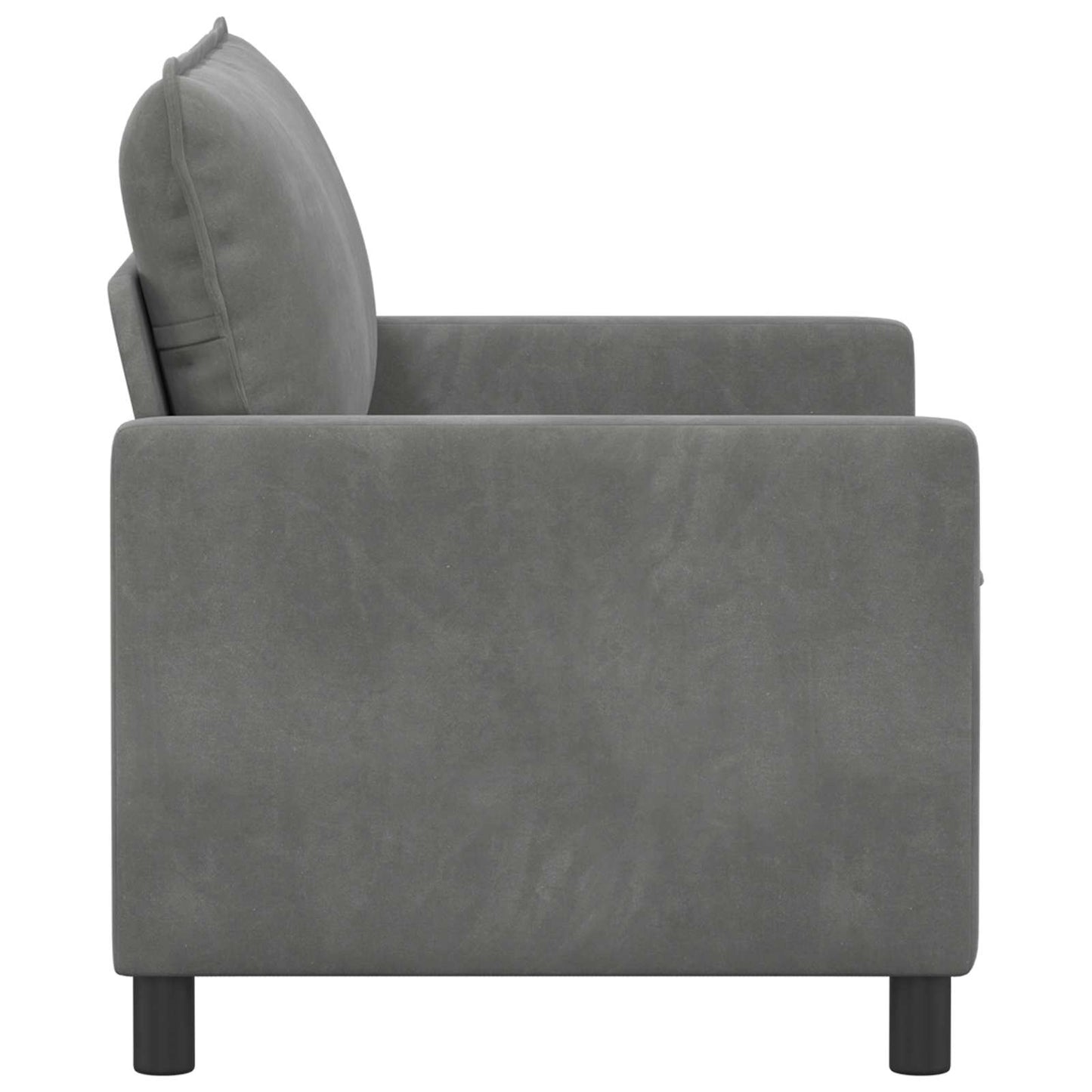 Bank Donkergrijs 126 x 81 x 87,5 cm Fluweel