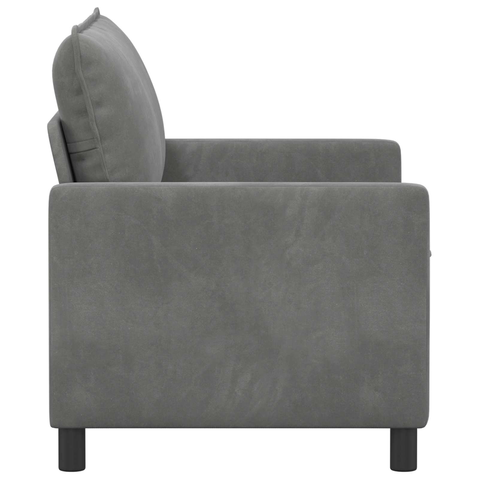 Bank Donkergrijs 126 x 81 x 87,5 cm Fluweel