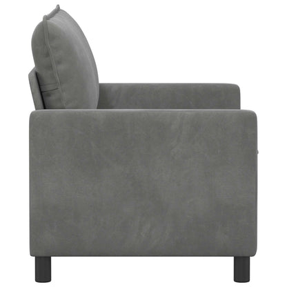 Bank Donkergrijs 126 x 81 x 87,5 cm Fluweel