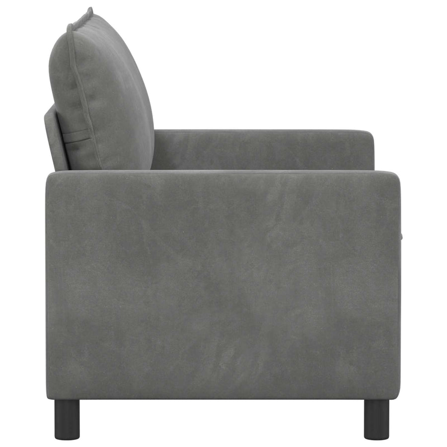 Bank Donkergrijs 126 x 81 x 87,5 cm Fluweel