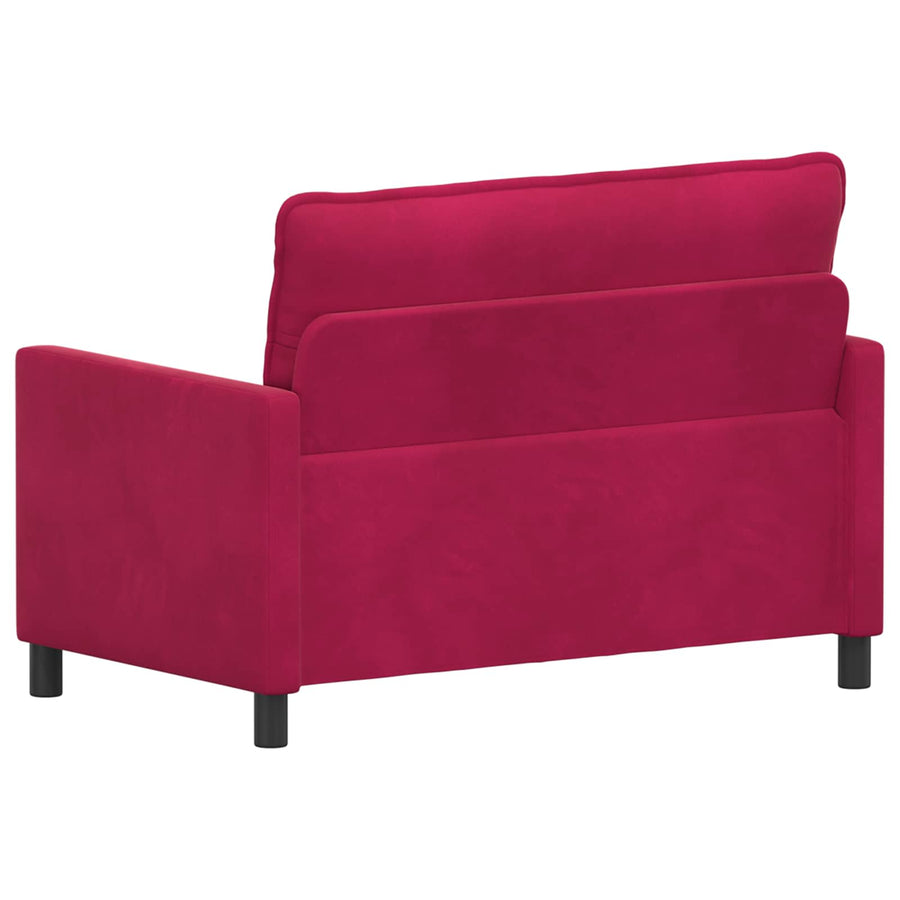 Bank Wijnrood 126 x 81 x 87,5 cm Fluweel