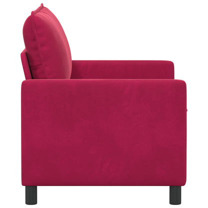 Bank Wijnrood 126 x 81 x 87,5 cm Fluweel