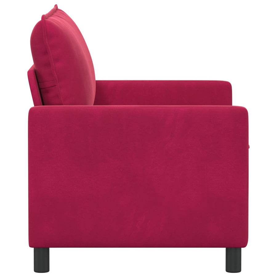 Bank Wijnrood 126 x 81 x 87,5 cm Fluweel