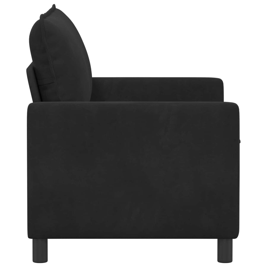 Bank Zwart 126 x 81 x 87,5 cm Fluweel
