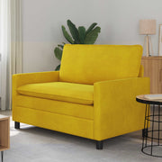 Bank geel 126x81x87,5 cm fluweel