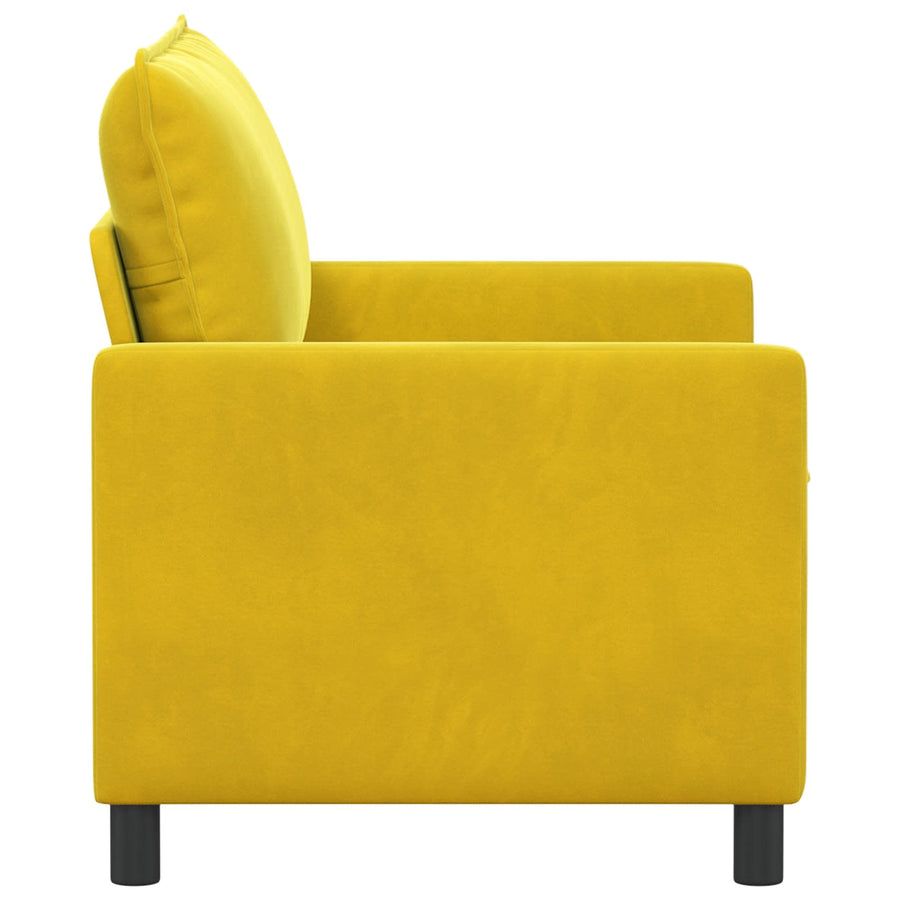 Bank Geel 126 x 81 x 87,5 cm Fluweel