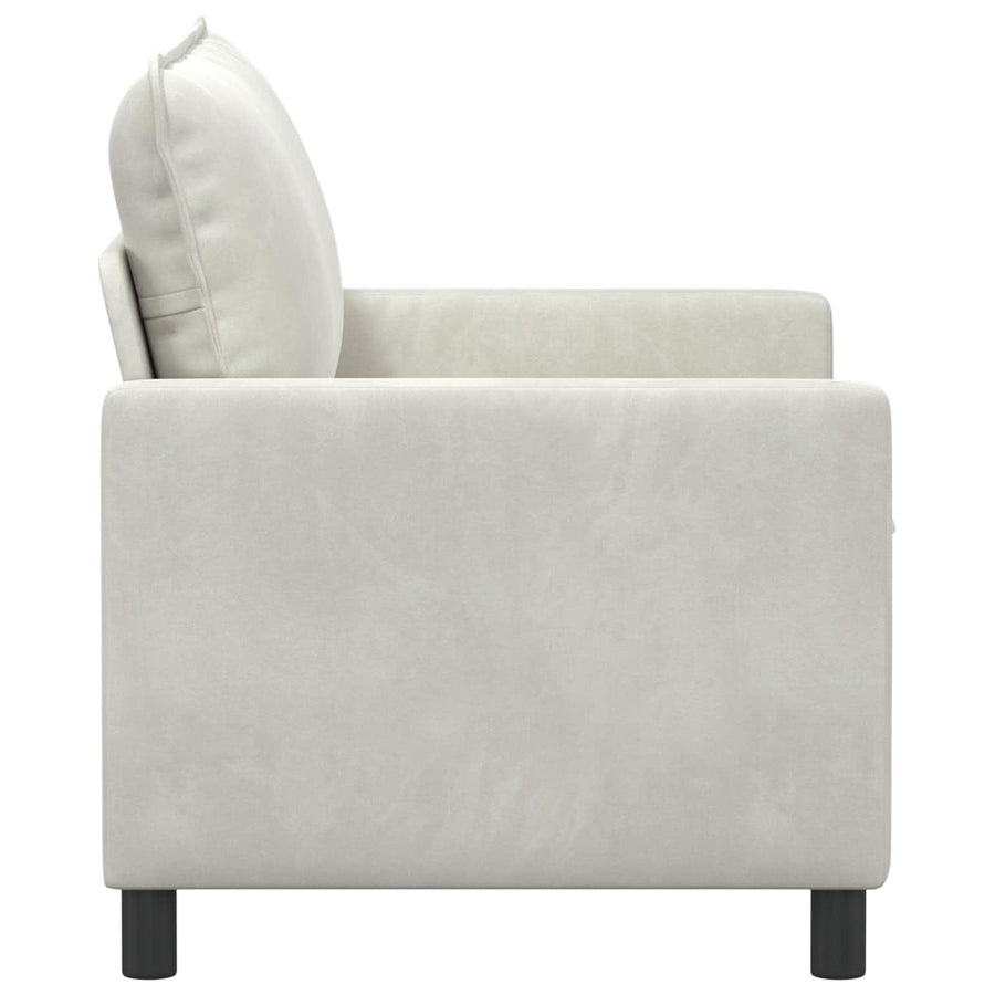 Bank Crèmekleurig 126 x 81 x 87,5 cm Fluweel